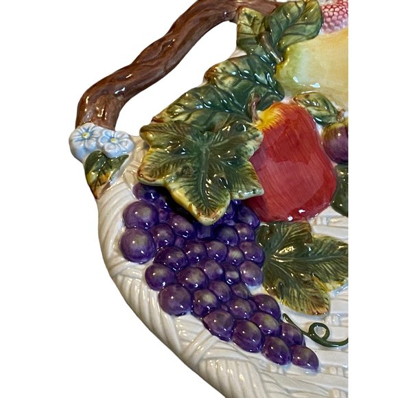 Style Eyes by Baum Bros. Cornucopia Collection Platter 10x20 Handle Fruit Servin - Picture 3 of 16